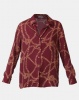 Utopia Chain Print Georgette Blouse Burgundy Photo