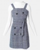 Utopia Check Pinafore With Poloneck Black Photo
