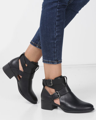 Photo of Madison Cut Out Ankle Boots Black