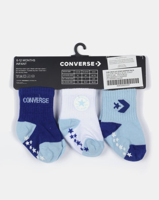 Photo of Converse CHN A/O Star Grippers Pack Socks Pacific Blue