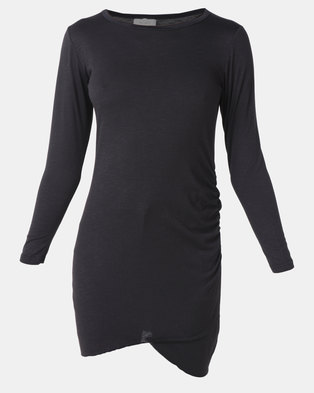 Photo of Royal T Fitted Long Sleeve Dress Black