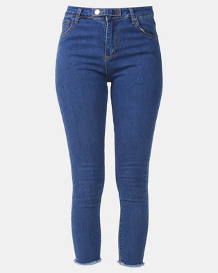 Photo of Royal T High-waisted Straight Leg Jeans Med Blue