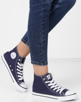 Photo of Tomy Takkies Basic Canvas High Top Navy