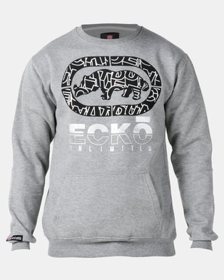 Photo of ECKO Unltd Printed Logo Crew Grey