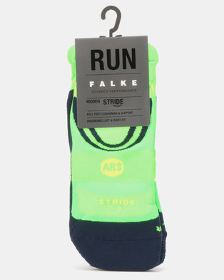 Photo of Falke Performance Falke Stride Hidden Unisex Socks Neon Green & Ink