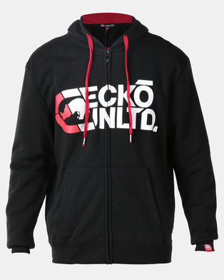 Photo of ECKO Unltd Big Logo Zip Through Hoodie Black