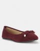 Legit Pointed Pump with Bow with Metal Ends Burgundy Photo