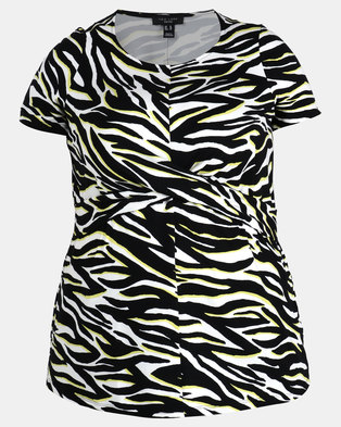 Photo of New Look Curves Zebra Print Soft Touch Twist Top Multi
