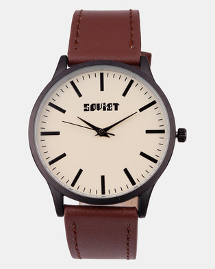 Photo of Soviet Gents Leather Strap Watch Tan