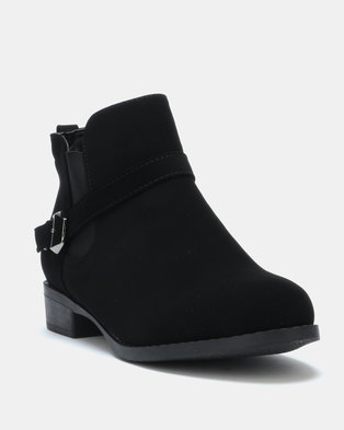 Photo of Gino Paoli Microfibre Ankle Boots Black