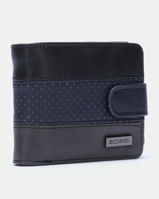 Photo of Bossi Pin Hole Exec Wallet with Tab Navy/Grey