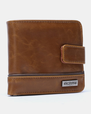 Photo of Bossi Raw Exec Billfold with Tab Wallet Camel/Brown