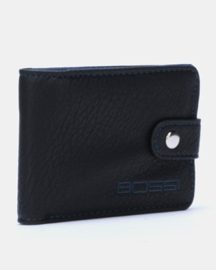 Photo of Bossi Small Billfold with Tab Wallet Black/Blue