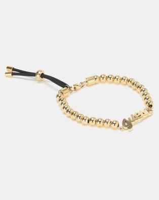 Photo of Guess Be My Friend Beads and Logo Bracelet Gold-Plated