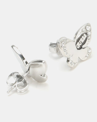 Photo of Guess Love Butterfly Stud Earrings Silver-Plated