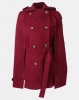 Utopia Belted Cape Jacket Burgundy Photo