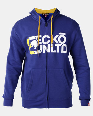 Photo of ECKO Unltd Big Logo Zip Through Hoodie Blue