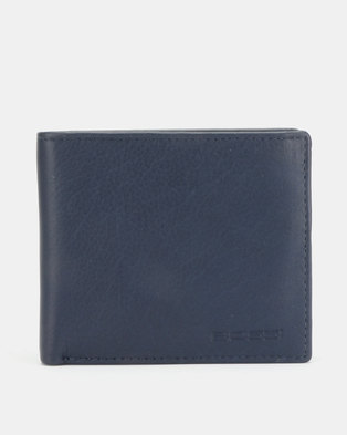Photo of Bossi Nappa Executive Billfold Leather Wallet Navy/Black