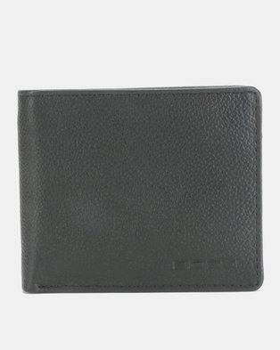Photo of Bossi Print Executive Billfold Leather Wallet Black