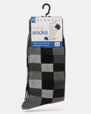Photo of Cameo Check Socks Grey/Black