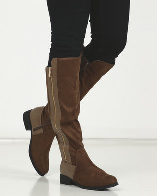 Photo of LaMara Knee High Side Zip Boots Green