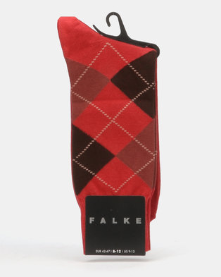 Photo of Falke Argyle Socks Cardinal Red