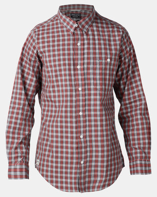 Photo of Jeep Long Sleeve Check Cotton Shirt Terracotta