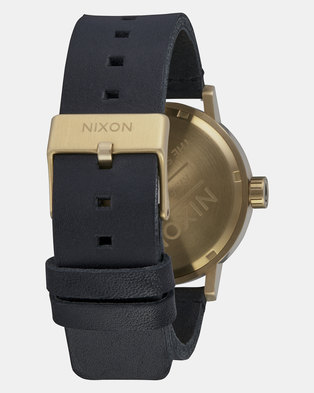 Photo of Nixon Stark Leather Watch All Black/Gold