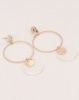 All Heart Double Disk Drop Earrings Gold Photo