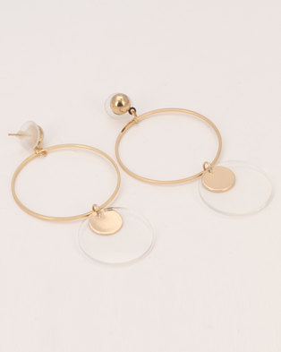 Photo of All Heart Double Disk Drop Earrings Gold