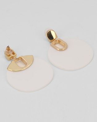 Photo of All Heart Disk Drop Earring White