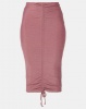 Brett Robson Mandisa Over The Knee Skirt with Ruched Detail at Center Front Pink Photo