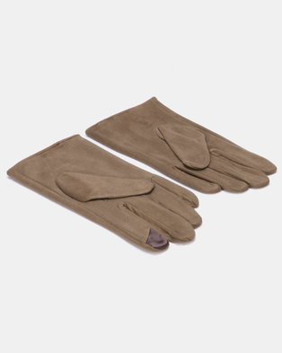 Photo of Blackchilli Faux Suede Gloves Khaki