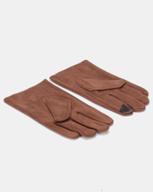 Photo of Blackchilli Faux Suede Gloves Brown