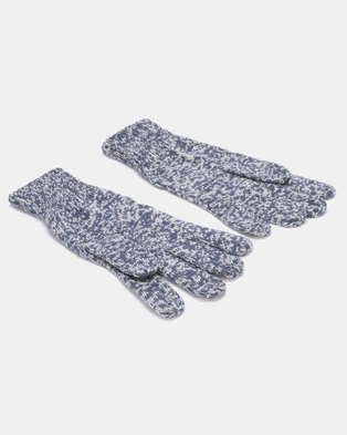 Photo of Blackchilli Cozy Knitt Gloves Mottled Blue