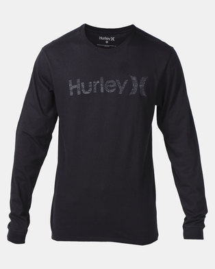 Photo of Hurley One and Only Push Through Long Sleeve T-shirt Black