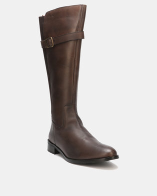 Photo of Step On Air Faye Leather Long Boots Choc