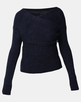 Photo of G Couture Navy Knitwear Top