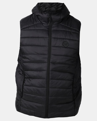 Photo of D-Struct Hooded Quilted Gilet Black
