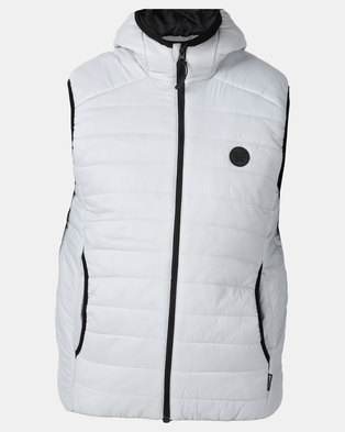 Photo of D-Struct Hooded Quilted Gilet Steel Grey