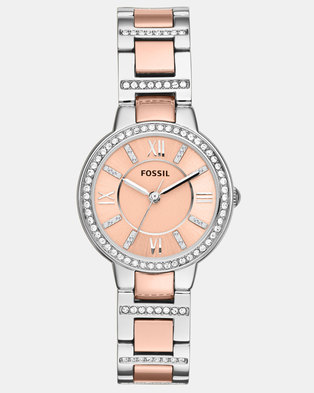 Photo of Fossil Virginia Stainless Steel Watch Silver/Rose Gold