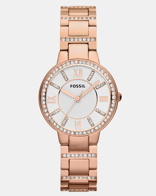 Photo of Fossil Virginia Stainless Steel Watch Rose Gold