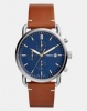 Fossil Commuter Chrono - Ec Luggage Leather Watch Brown Photo