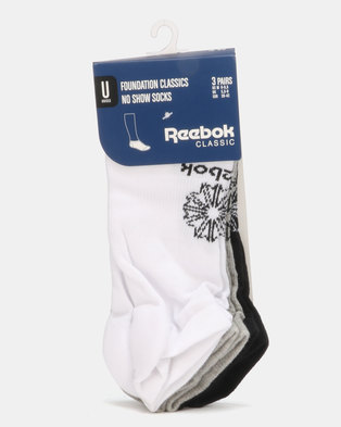Photo of Reebok CL FO No Show Socks 3PK Multi