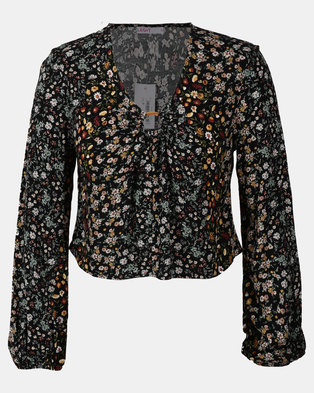 Photo of Legit Floral Blouse with Tortoise Shell Multi