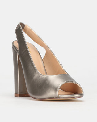 Photo of PLUM Peep-toe Heel Pewter