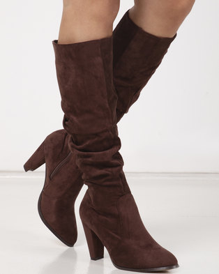 Photo of Gino Paoli Knee High Rouged Boots Brown