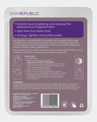 Photo of Skin Republic Pink Clay Mud Sheet Face Mask