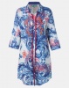 Antica Sartoria Blue Coral Shirt Dress Photo