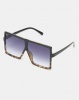 You I You & I Shiny Ombre Square Sunglasses Black to Tort Photo